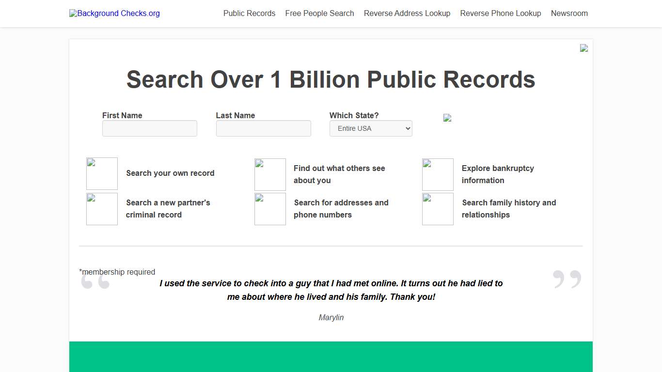 Free Online Background Check - Background Checks.org - The Totally 100% Free Guide to Public and Criminal Record Searches
